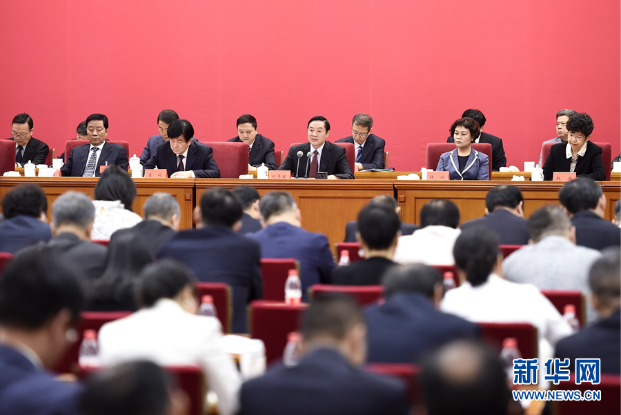 9月20日，中國電視藝術(shù)家協(xié)會第六次全國代表大會在北京召開。中共中央政治局委員、中央書記處書記、中宣部部長劉奇葆出席開幕式并講話。新華社記者 燕雁 攝