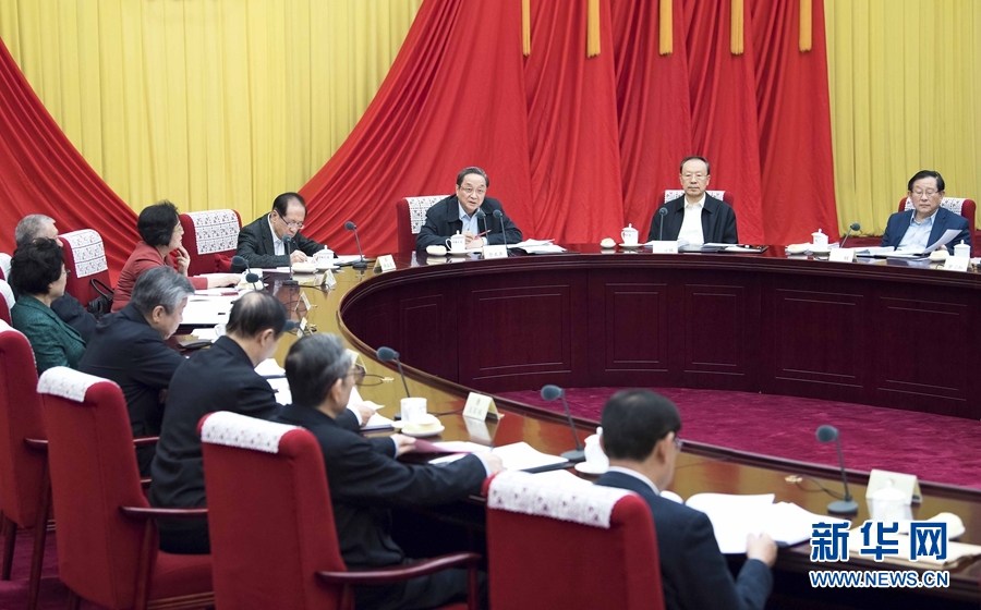 12月22日，全國(guó)政協(xié)主席俞正聲在北京主持召開政協(xié)第十二屆全國(guó)委員會(huì)第六十八次主席會(huì)議。 新華社記者 李濤 攝