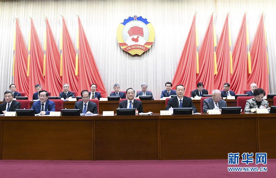 1月22日，政協(xié)第十二屆全國委員會常務(wù)委員會第二十四次會議在北京開幕。全國政協(xié)主席俞正聲出席開幕會。 新華社記者 燕雁 攝