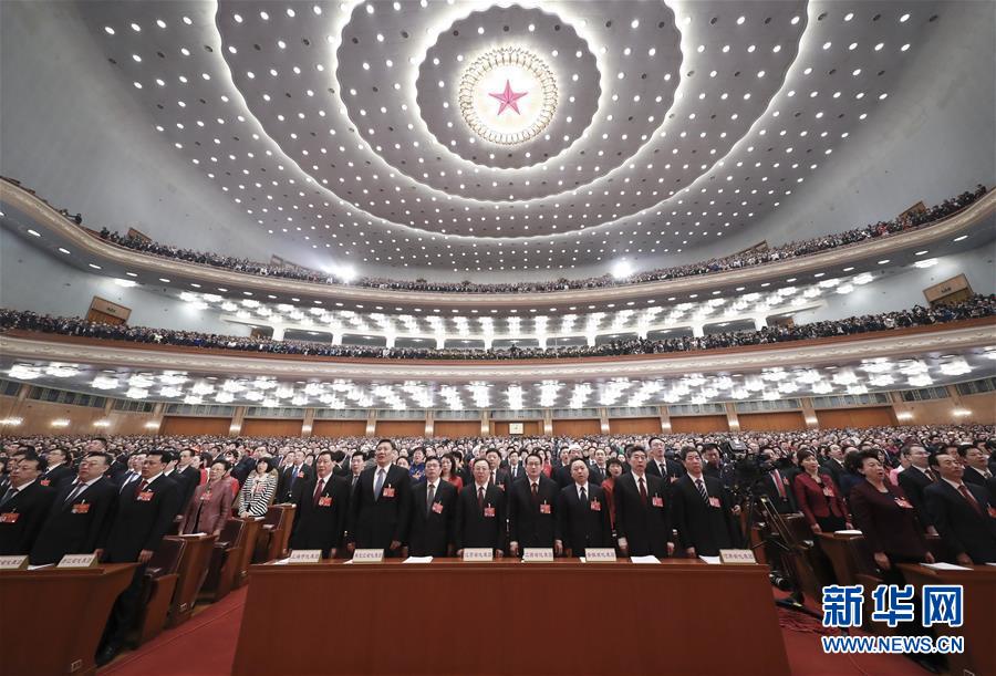 （兩會(huì)·人大開幕·XHDW）（5）十三屆全國(guó)人大二次會(huì)議在京開幕
