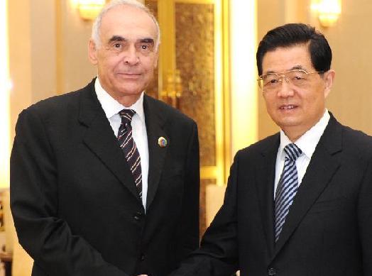 胡錦濤會見埃及總統(tǒng)特使、外長阿姆魯