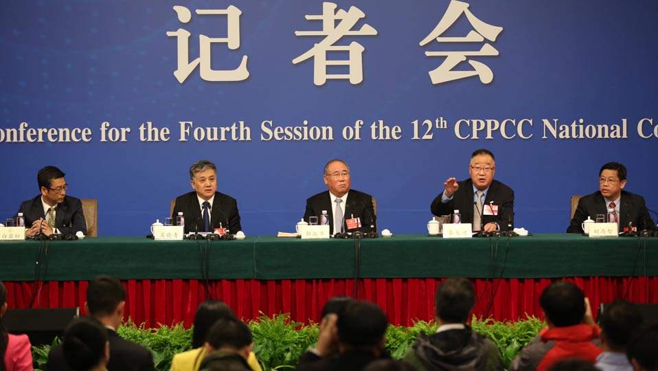 解振華、秦大河、吳曉青、胡存智、白巖松答記者問(wèn)